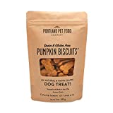 Crafted by Humans Loved by Dogs Portland Pet Food Company Grain-Free & Gluten-Free Biscuit Dog Treats (1-Pack 5 oz) — Pumpkin Flavor — All Natural, Human-Grade, Made in The USA