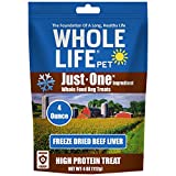 Whole Life Pet USA Sourced and Produced Human Grade Freeze Dried Beef Liver Dog Treat, Protein Rich for Training, Picky Eaters, Digestion, Weight Control, 4 Ounce