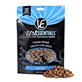 Vital Essentials Freeze-Dried Beef Nibs Family Size Dog Treats - All Natural - Made & Sourced in USA - Grain Free - 6.2 oz Resealable Pouch