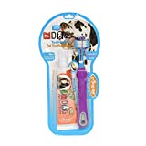 EZ DOG Dental Care Kit Contains 3-Sided Toothbrush & All-Natural Vanilla Toothpaste | Helps Prevent Plaque & Tartar Buildup | Dogs Love the Taste, Large Breed