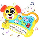 Sakiyrmai Upgraded Baby Dog Piano Music Toys Light Up Baby Musical Toys Early Learning Educational Baby Big Keyboard Toys for Infant Babies Boys & Girls Toddlers 0 to 36 Months