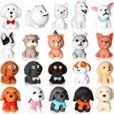 40 Pieces Mini Dog Figurines Playset Realistic Detailed Toy Dogs Little Puppy Figures Educational Dogs Animals Toys for Birthday Christmas Easter Cake Topper Decorations
