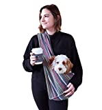 Walking Palm Dog Sling Carrier 100% Organic Cotton for Cats Too (Bohemian Multi-Color)