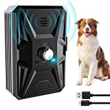Anti Barking Device, Ultrasonic Dog Barking Control Devices with 3 Levels 33 Ft Range, Rechargeable Upgraded Dog Barking Deterrent, No Bark Dog Training Stop Barking Safe for Dogs,Outdoor/Indoor Black