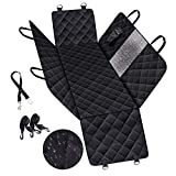 NPET Dog Seat Cover for Back Seat, 100% Waterproof Car Seat Cover for Pets with Mesh Window, Scratch Prevent Anti Slip Dog Car Hammock for Trucks, Cars, and SUVs