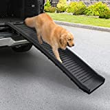 COZIWOW 61”L Heavy Duty Portable Folding Dog Ramps for Large Dogs SUV, Truck Car Ramp Stairs Step Ladder for Pet, Non-Slip Design for Pool Boat