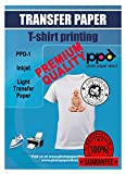 PPD Inkjet T Shirt Transfer paper A4 for Light T Shirt x 20 Sheets PPD-1-20