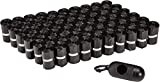 Amazon Basics Unscented Standard Dog Poop Bags with Dispenser and Leash Clip, 13 x 9 Inches, Black - 60 Rolls (900 Bags)