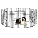 New World Pet Products B552-30 Foldable Exercise Pet Playpen, Black, Medium/24 Inch x 30 Inch