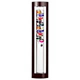 Lily's Home 17 inch Glass Galileo Thermometer, A Timeless Design with 10 Multi-Colored Spheres in a Cherry Finished Wood Frame