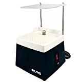 SYLPHID Portable Mini Glass Grinder 110V Stained Grinder Machine for Diamond Ceramic Shell Art DIY, Free 5/8'' Grinder Bits Included (with baffle, black)