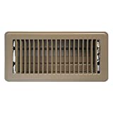 Rocky Mountain Goods Floor Register Vent - 4-Inch by 10-Inch - Easy Adjust air Supply Lever - Premium Finish - Heavy Duty to Allow Walk on use (Brown)