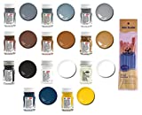 Testors Naval Color Enamel Paint Variety, 1/4 fl oz (Pack of 11) - with Make Your Day PaintBrush Set