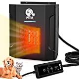 Dog House Heater, Pet House Heater with Thermostat, 300W Safe Heater for Dog Houses Outdoor with Adjustable Temperature & Timer & 6FT Anti Chew Cord