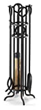 NAPA FORGE, Black Pilgrim Home and Hearth 19004 Arts and Crafts Fireplace Tool Set, 29″, 16 lbs