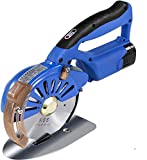 VEVOR Fabric Cutter 125mm Rotary Fabric Cutter 39mm Cutting Height Wireless Electric Rotary Cutter All-Copper Motor with Low Noise Adjustable Speed Electric Scissors for Cutting Fabric and Cotton