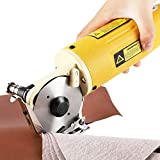CGOLDENWALL Electric Rotary Fabric Cutter Cloth Cutter Cutting Machine Electric Rotary Scissors Industrial Grade for 1 inch Multi-Layer Cloth Fabric Leather Wool 110V