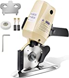 GPOAS Electric Rotary Fabric Cutter Cloth Cutting Machine 4 Inch Octagonal Blade Cloth Cutter Electric Scissors With Automatic Sharpener For Multi Layer Carpet Leather,Industrial Grade 110V
