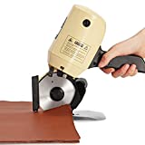 CGOLDENWALL Large Electric Rotary Fabric Cutter Cloth Cutter Cutting Machine Electric Rotary Scissors Industrial Grade for 1 inch Multi-Layer Cloth Fabric Leather Wool Rubber Curtain and Carpet 110V