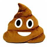 Poop Emoji Emoticon Cushion Pillow Cute Decorative Stuffed Plush Toy Doll Gift for Kids Party Brown
