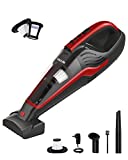 VacLife Pet Hair Handheld Vacuum - Hand Vacuum Cordless Rechargeable, Well-Equipped Hand Held Vacuum with Reusable Filter & LED Light, Powerful Stair Vacuum with Motorized Brush, Red (VL726)