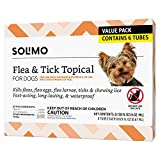 Amazon Brand - Solimo for Dogs Small Dog (4-22 pounds) Flea and Tick Treatment, 6 Doses