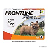 Frontline Plus Flea and Tick Treatment for Dogs (Small Dog, 5-22 Pounds, 3 Doses)