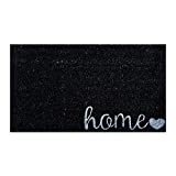 Coco Coir Door Mat with Heavy Duty Backing, Black House Doormat, 17”x30” Size, Easy to Clean Entry Mat, Beautiful Color and Sizing for Outdoor and Indoor uses, Home Décor