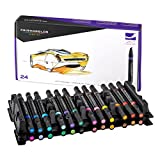 Prismacolor 3721 Premier Double-Ended Art Markers, Fine and Chisel Tip, 24-Count,Assorted Colors