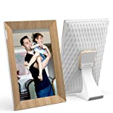 Nixplay 10.1 inch Touch Screen Digital Picture Frame with WiFi (W10K) - Wood Effect - Share Photos and Videos Instantly via Email or App