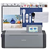 Brother ScanNCut SDX125EGY Electronic DIY Cutting Machine with Scanner, Make Custom Stickers, Vinyl Wall Art, Greeting Cards and More with 682 Included Patterns, Grey