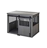 New Age Pet ECOFLEX Homestead Sliding Barn Door Furniture Style Dog Crate -Grey, Large (EHDBC15-05L)