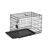 Amazon Basics Foldable Metal Wire Dog Crate with Tray, Single Door, 36 Inch