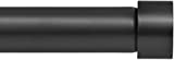 Ivilon Drapery Window Curtain Rod - End Cap Style Design 1 Inch Pole. 72 to 144 Inch Color Black