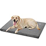 EMPSIGN Stylish Dog Bed Mat Dog Crate Pad Mattress Reversible (Cool & Warm), Water Proof Linings, Removable Machine Washable Cover, Firm Support Pet Crate Bed for Small to XX-Large Dogs, Grey