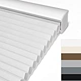 Keego Light Filtering Cordless Window Cellular Shades Honeycomb Blinds for Windows-Custom Cut to Size Noise Cancelling Window Blinds & Shades for Home Kitchen Bedroom Office (White, Any Size)
