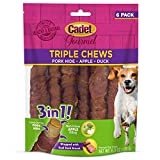 Cadet Gourmet Triple Chews, Protein-Rich Long Lasting Chew Treats for Dogs l All Natural Alternative to Rawhide for Dogs