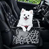 GENORTH Dog Car Seat Puppy Pet Seats for Cars Vehicles Upgrade Washable Portable Pet Booster Car Seat Travel Carrier Cage with Clip-On Safety Leash,Perfect for Small Pets