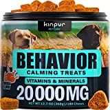 Calming Chews for Dogs - Support Relaxation and Joint Health - Storms, Fireworks, Separation, Traveling - Dog Calming Treats for Aggressive Behavior - Valerian Root and Vitamins - 180 Chews