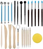 SERONLINE 24pcs Polymer Clay Tools Ball Stylus Dotting Tools, Modeling Clay Sculpting Tools Set Rock Painting Kit for Sculpture Pottery