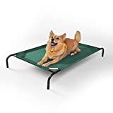 Coolaroo The Original Cooling Elevated Pet Bed, Raised Breathable Washable Indoor and Outdoor Pet Cot, Large, Brunswick Green