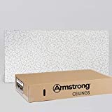Armstrong Ceiling Tiles; 2x4 Ceiling Tiles - Acoustic Ceilings for Suspended Ceiling Grid; Drop Ceiling Tiles Direct from the Manufacturer; CORTEGA Item 769 – 12 pcs White Lay-in