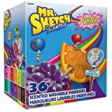 Mr. Sketch 2003992 Scented Washable Markers, Chisel Tip, Assorted Colors, 36 Count