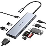 Yeolibo 9-in-1 USB C Hub Multiport Adapter, with 4K HDMI, 100W Power Delivery, USB-C and 3 USB-A 5Gbps Data Port, USB 2.0, Micro SD/SD Card Reader, Hub for MacBook Air, MacBook Pro, XPS, Type-C Device