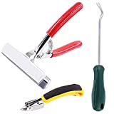 Cimeton 3Pcs Canvas Stretcher Pliers Set, Staple Remover and Tack Puller Tool, Professional Canvas Stretching Pliers with Spring Return Handle 4-3/4' Wide Grip for Stretching Canvas Oil Painting