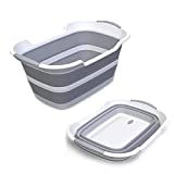 ddLUCK Multi-Functional Collapsible Pet Bathtub with Drainage Hole, Portable Indoor Outdoor Foldable Washing Tub Bathing Tub Small Pets Bathtub for Puppy Small Dogs Cats