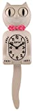 Kit Cat Klock Large Pink Chevron Bow and Tail White (15.5″ high) Wall Clocks
