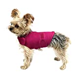 cattamao Comfort Dog Anxiety Relief Coat, Dog Anxiety Calming Vest Wrap for Thunderstorm,Travel,Fireworks,Vet Visits,Separation XS Small Medium Large XL Dog (X-Small (Pack of 1), Rose)