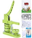 Happizza Installation-Free Button Badge Maker Machine (3rd Gen) 58mm (2.25in) DIY Pin Button Maker Press Machine Badge Punch Press with Free 100pcs Button Parts&Pictures&Circle Cutter&Magic Book