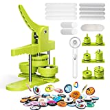 Button Maker Machine Multi-size DIY Button Making Kit,Mryitcal Button Making(25mm&32mm&58mm) Badge Punch Press Machine,with 400pcs Button Parts&Circle Cutter&Pictures&Magic Book